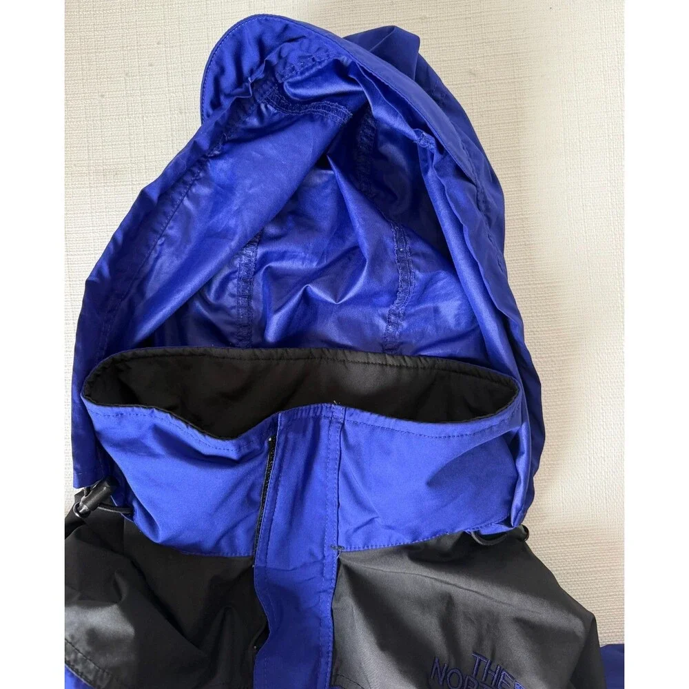 The North Face Jacket Mens X-large Blue Hooded Anorak Nylon 1/4 Zip Pullover